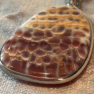 Tiger Cowie Spider Jasper Pendant Necklace